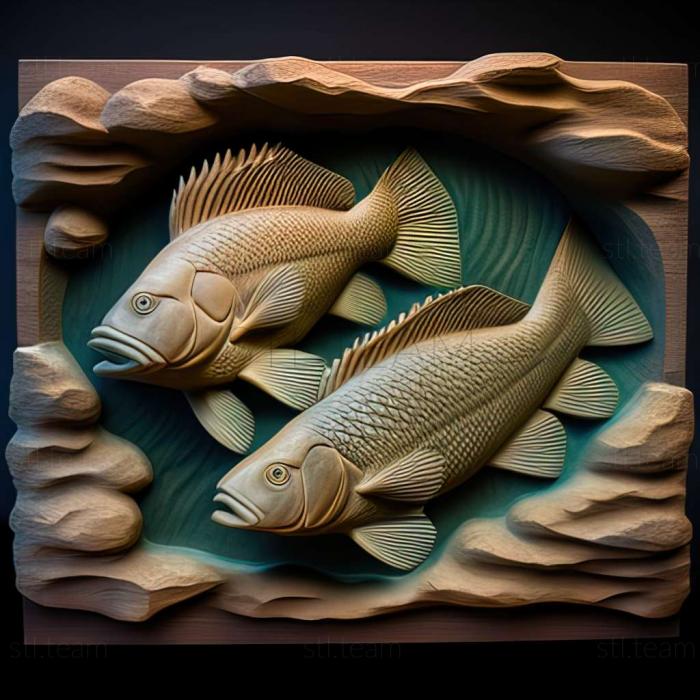 3D модель Риба Labidochromis hongi (STL)